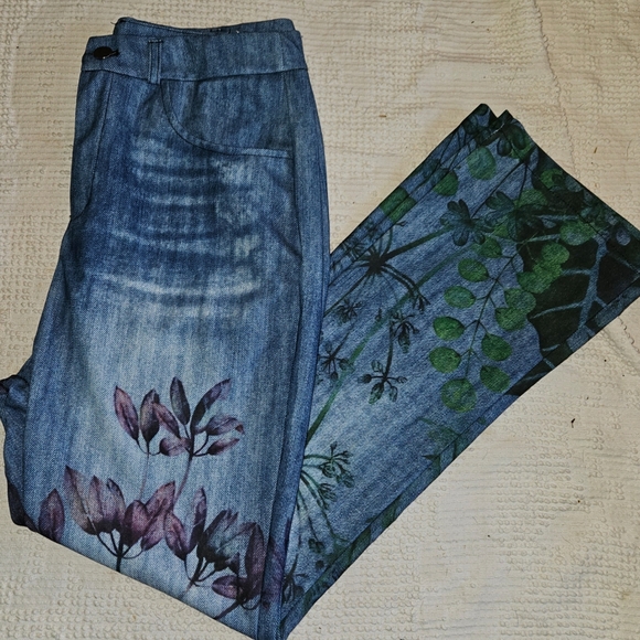 DressLily Butterfly Floral Pattern Fly Flare Wide Leg Spring Fairy Women 0XL - Picture 4 of 11